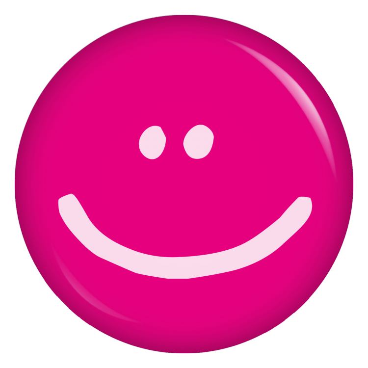Ansteckbutton Smiley pink